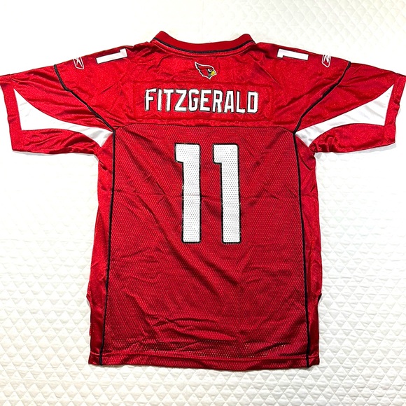Youth Kids Large Football Jersey. Cardinals. Red & White. Fitzgerald - Picture 1 of 7